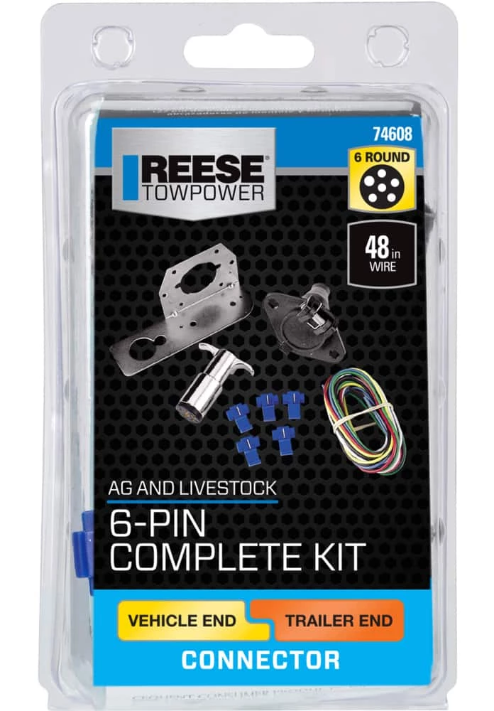 REESE Towpower 6-Way Round Vehicle & Trailer Connector Kit 3 REESE Towpower 6-Way Round Vehicle & Trailer Connector Kit