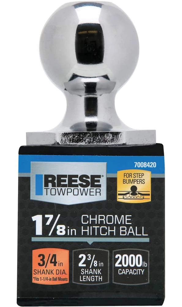 REESE Towpower Chrome Interlock Hitch Ball, 1-7/8-in 5 REESE Towpower Chrome Interlock Hitch Ball, 1-7/8-in - Image 3