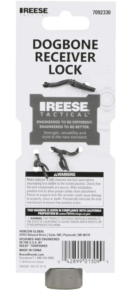 REESE Towpower Tactical Receiver Lock, 5/8-in 7 REESE Towpower Tactical Receiver Lock, 5/8-in - Image 5