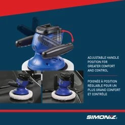 SIMONIZ Q0L-YJ21-254 20V 2900-RPM Brushed Cordless BonnetRandom Orbital (Dual Action)Adjustable GripPolisher & Waxer Kit, 10-in, Adjustable Dual Handles Position For Greater Comfort And ControlCordless Convenience AllowsBare Tool -Simoniz Shop simoniz 10 cordless polisher bare tool 38a309fa d28d 4ed6 9b08 23141c5e9001