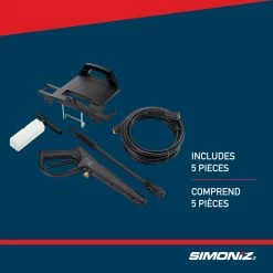 Simoniz 1650 PSI 1.8 GPM Corded Cold Water Wheeled Brushed Electric Pressure Washer W/ Foam Blaster -Simoniz Shop simoniz 1650psi electric pressure washer a0a9cb4b c2c2 41be 99ee e521eb53bfb5