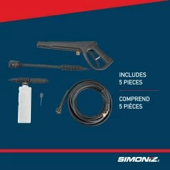 Simoniz 1800 PSI 1.4 GPM Corded Cold Water Wheeled Brushed Electric Pressure Washer W/ Foam Blaster -Simoniz Shop simoniz 1800psi electric pressure washer 0b3af4bf ed58 460e 8b44 03dfa8e1fb1e