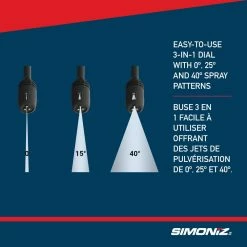 Simoniz 1900 PSI 1.4 GPM Corded Cold Water Wheeled Brushed Electric Pressure Washer W/ Foam Blaster -Simoniz Shop simoniz 1900psi electric pressure washer 376009fa 7749 42ee 93db 95a2021f7707