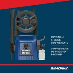 Simoniz 1900 PSI 1.4 GPM Corded Cold Water Wheeled Brushed Electric Pressure Washer W/ Foam Blaster -Simoniz Shop simoniz 1900psi electric pressure washer 4e4247bb 53c1 4fe3 9f57 9f8f39fe3526