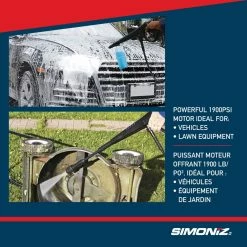 Simoniz 1900 PSI 1.4 GPM Corded Cold Water Wheeled Brushed Electric Pressure Washer W/ Foam Blaster -Simoniz Shop simoniz 1900psi electric pressure washer d5df4ea0 db9a 4d59 9a70 34d5ff570116