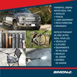 Simoniz 2050 PSI 1.5 GPM Corded Cold Water Wheeled Brushed Electric Pressure Washer W/ Foam Blaster -Simoniz Shop simoniz 2050psi electric pressure washer fc0cb752 ad3d 4188 91e9 eaf0127689d5