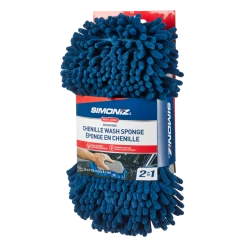 SIMONIZ 2-in-1 Chenille Wash Sponge, Blue, 1-pc