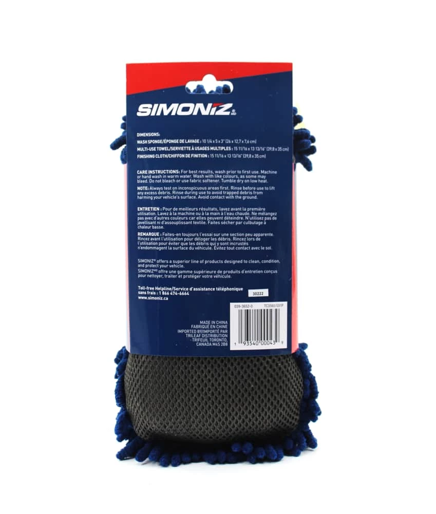SIMONIZ Microfibre Cleanign Kit, 3-pc 4 SIMONIZ Microfibre Cleanign Kit, 3-pc - Image 2
