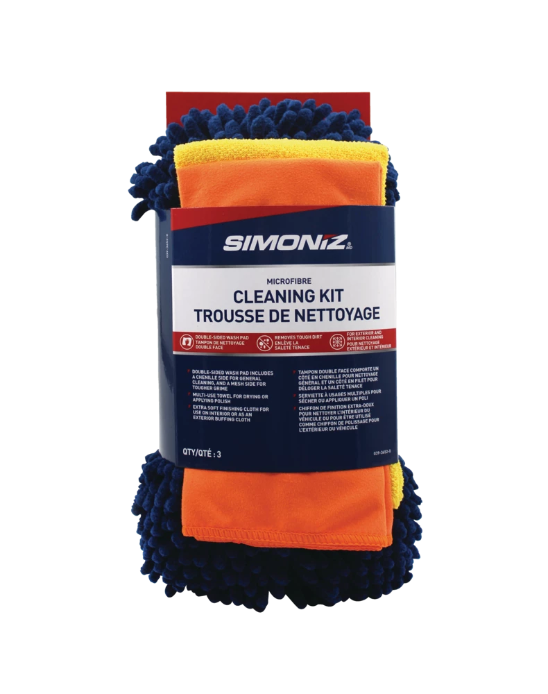 SIMONIZ Microfibre Cleanign Kit, 3-pc 3 SIMONIZ Microfibre Cleanign Kit, 3-pc