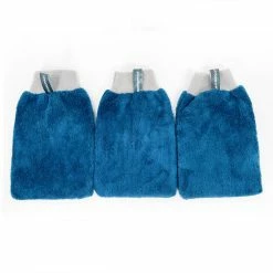 SIMONIZ Microfibre Wash Mitts, Blue, 3-pk