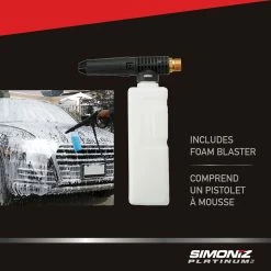 Simoniz 2100 PSI 1.5 GPM Corded Cold Water Wheeled Brushed Electric Pressure Washer W/ Foam Blaster -Simoniz Shop simoniz platinum 2100psi electric pressure washer 5af03934 c266 46b8 b5e7 0a4c9221910a
