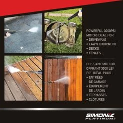 Simoniz 3000 PSI 2.3 GPM 196cc Engine Cold Water Wheeled Gas Pressure Washer -Simoniz Shop simoniz platinum 3000psi gas pressure washer 6f195e41 26d1 4597 9f65 8e9ecba03314