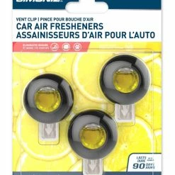 Simoniz Vent Clip Car Air Freshener, Lemon, 3-pk